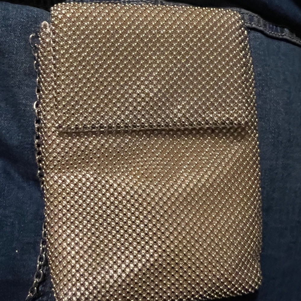GOLD BEADED CROSS BODY PURSE